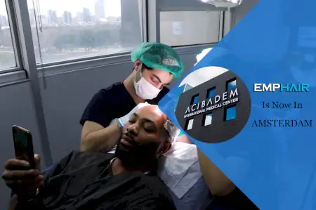 Procedimiento de trasplante capilar en Emphair Hair Transplant Clinic, centro médico moderno