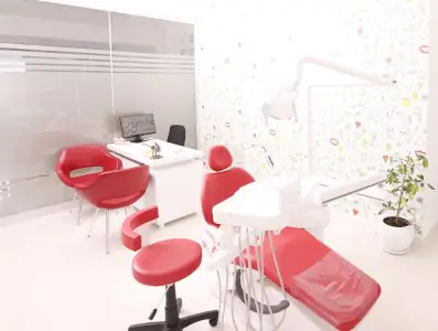 غرفة علاج أسنان بمعدات حديثة في عيادة Just Smile Dental Clinic تركيا