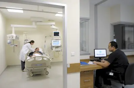 وحدة العناية المركزة في مستشفى Medistate إسطنبول مع أجهزة مراقبة المرضى