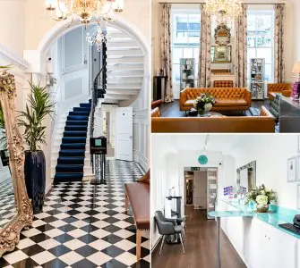 منطقة استقبال وانتظار أنيقة في The Private Clinic of Harley Street، لندن