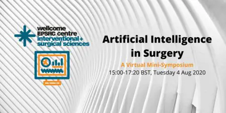 Cartel del evento Inteligencia Artificial en Cirugía de Wellcome EPSRC Centre