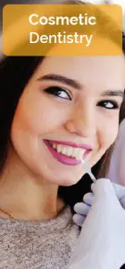 Procedimiento de odontología estética en Barbour Dental Care, selección de tono dental