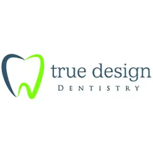 شعار عيادة True Design Dentistry سان دييغو مع رسم سن