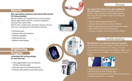 Equipos médicos para rejuvenecimiento de la piel y reducción de grasa en JK Plastic Surgery Center