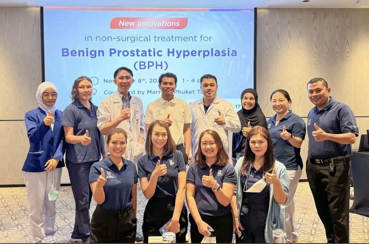 Medical team at Eternity Clinic Pleonchit Branche during BPH treatment seminar