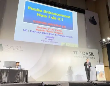 طبيب من Eternity Clinic Pleonchit Branche يقدم عرضًا في مؤتمر DASIL World Congress