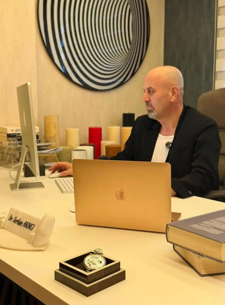 Dr. Serkan Akıncı clinic office with modern decor and workspace in Turkey