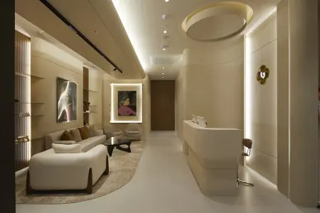 منطقة الاستقبال والانتظار في Lienjang Plastic Surgery & Aesthetic Clinic بتصميم عصري