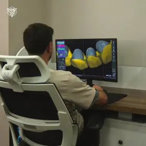 Digital dental design workstation at Lema Dental Clinic