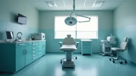 غرفة عمليات حديثة في Face & Body Clinic مع كرسي جراحي ومعدات طبية