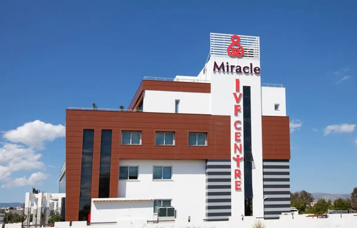 Clinic facade of Miracle IVF Centre Cyprus, modern fertility clinic building