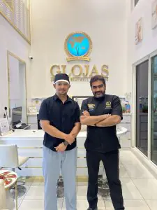 أطباء في منطقة الاستقبال في عيادة GLOJAS Specialist Clinic، ديكور طبي حديث