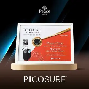 شهادة جهاز PicoSure في عيادة Peace Clinic باتايا، تايلاند