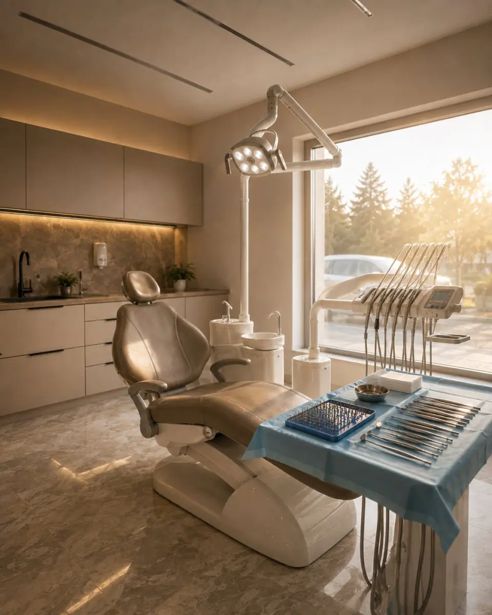Modern dental treatment room at Dental Club Karadjovi with equipment and tools