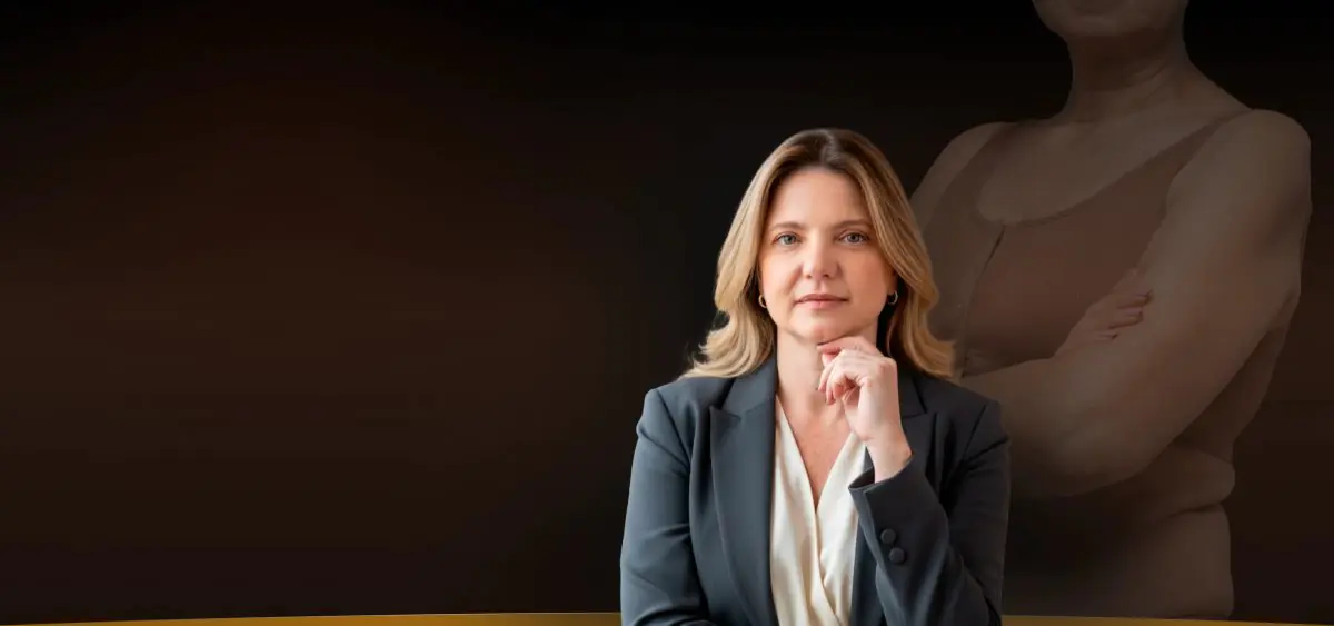 Anne Groth Show Clinic medical specialist portrait with clinic branding background