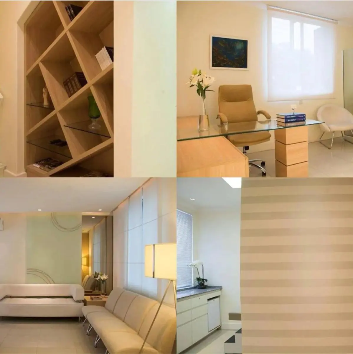Modern waiting area and consultation room at Viis clinic with minimalist decor