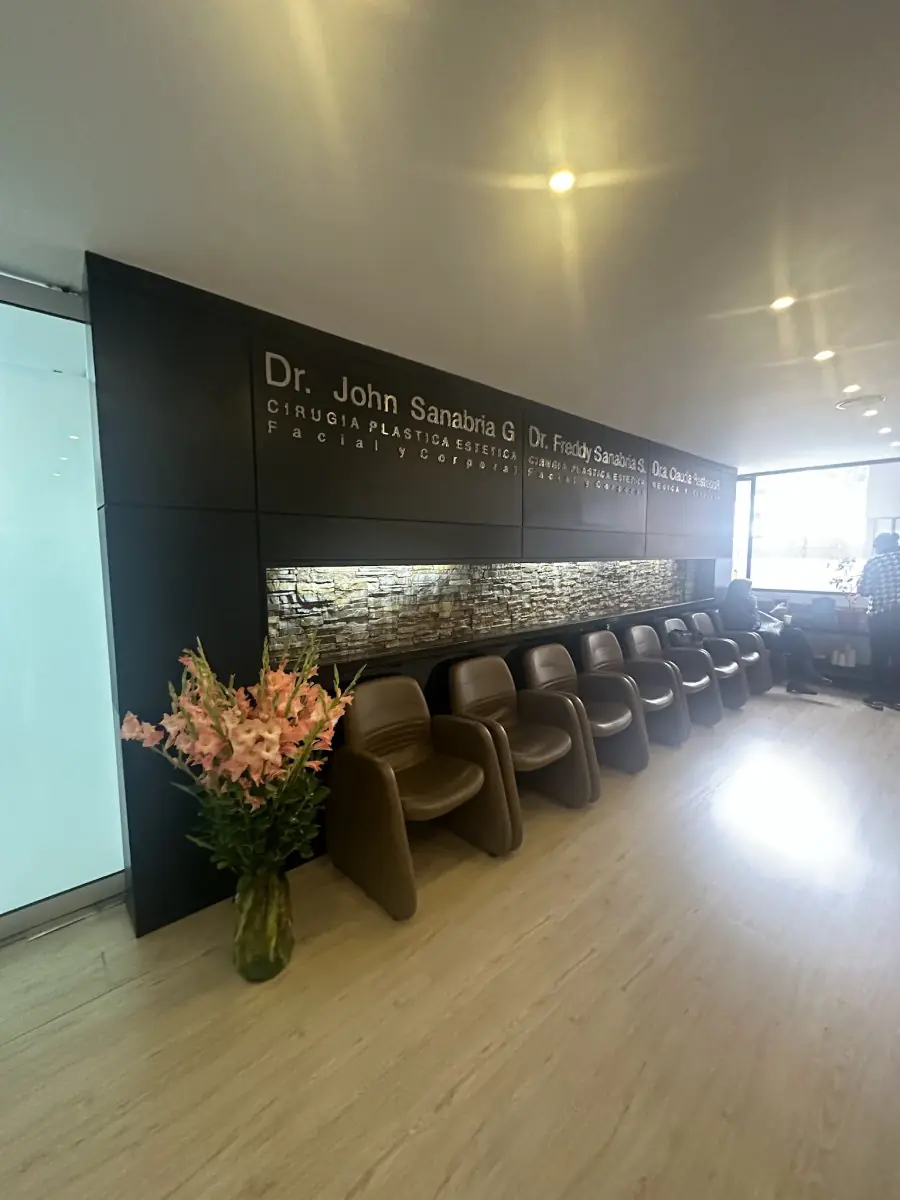 Modern waiting area at Plastic Surgery Aesthetics Laser clinic with comfortable seating