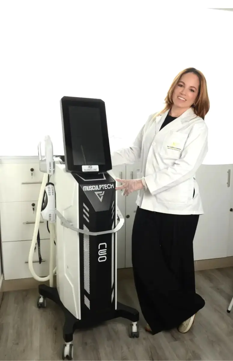 Body contouring equipment with specialist at Dr. Adriana Córdoba clinic