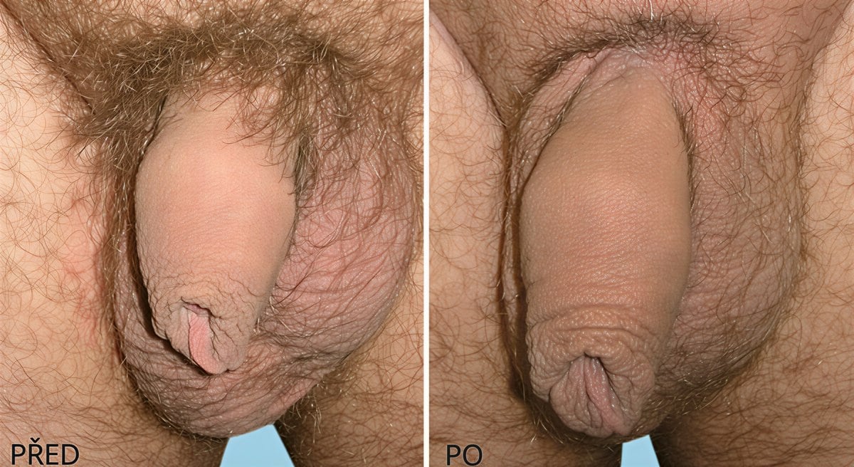 Resultados de aumento de pene antes y después en ABClinic Art & Beauty, mejora visible