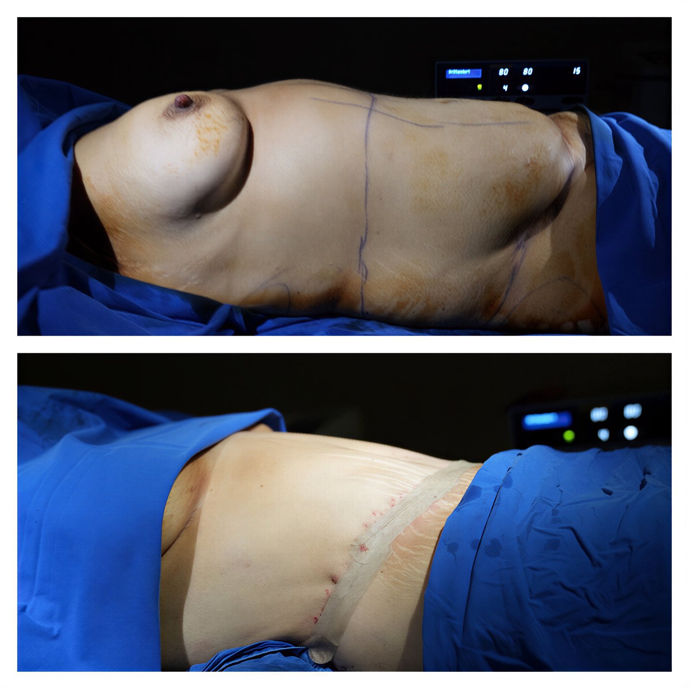 Resultados de abdominoplastia y liposucción antes y después en Happy Esthetic Clinic, abdomen plano