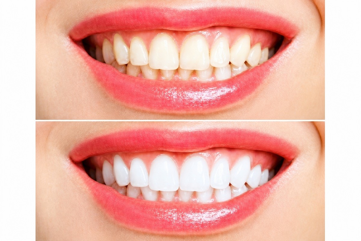 Resultados antes y después de Lumineers en White Dental Turkey: sonrisa más blanca y uniforme