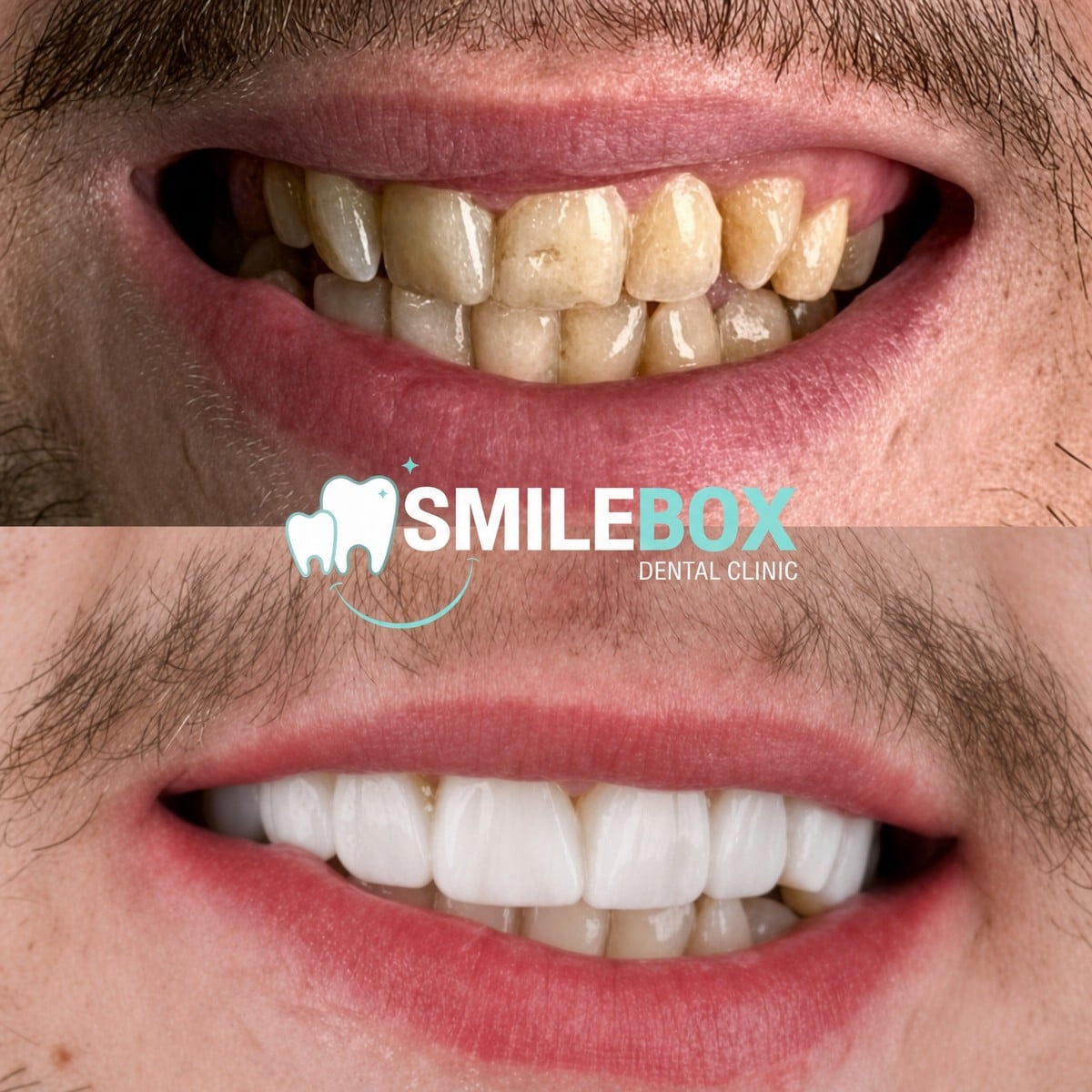 Resultados antes y después de carillas de composite en SmileBox Dental Clinic - Thonglor, Sukhumvit Branch
