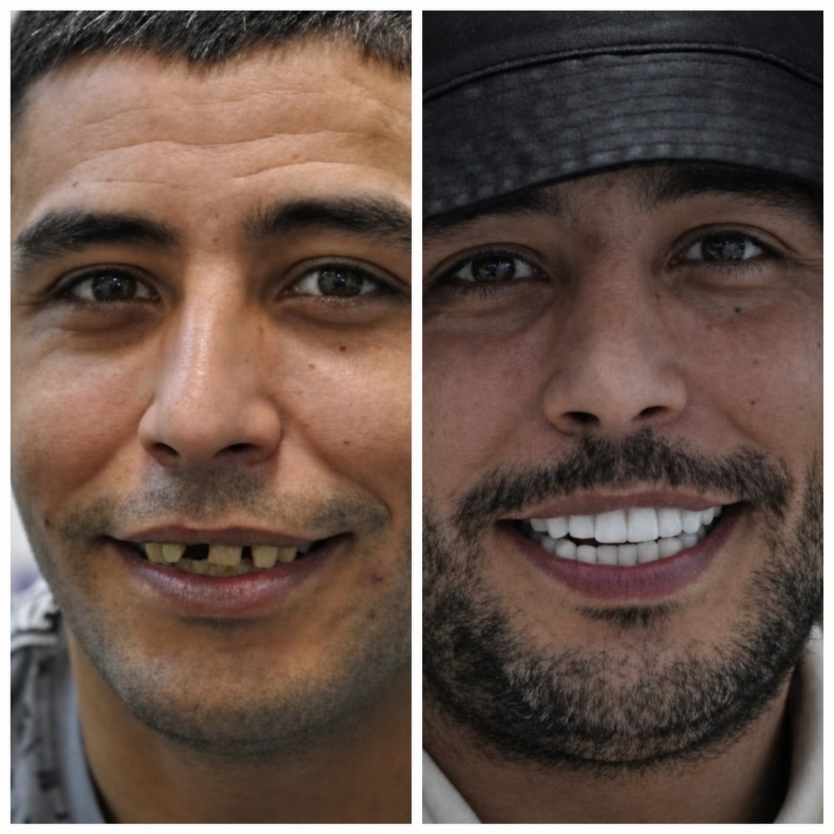 Resultados antes y después de implantes All-on-6 en DentaPoint Dental Clinics, restauración de sonrisa