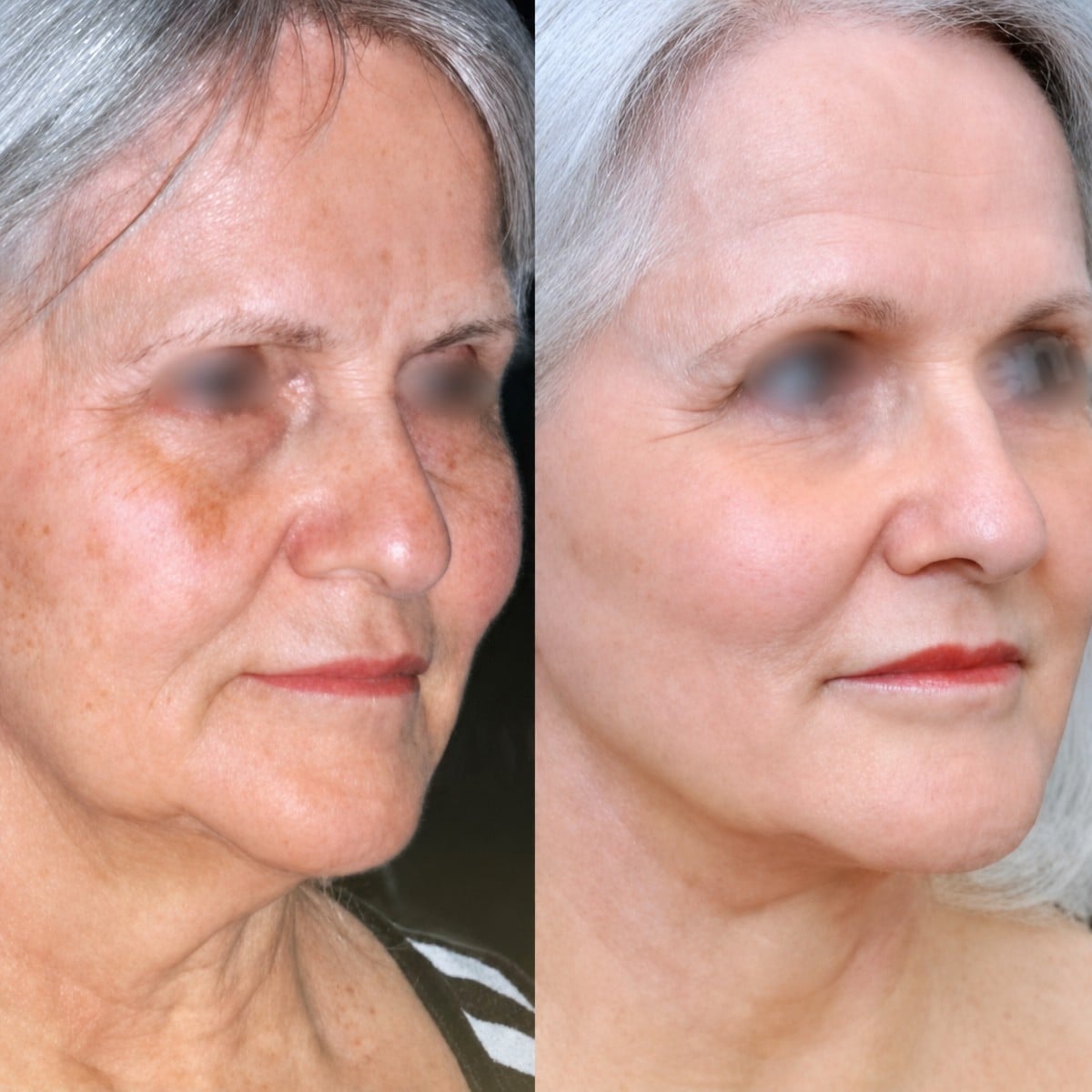 Resultados de lipofilling facial antes y después en Memorial Bahçelievler Hospital, rejuvenecimiento