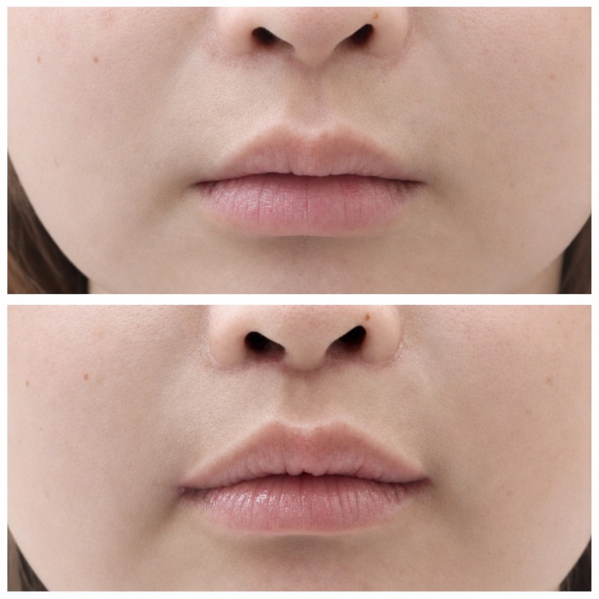 Resultados de lip lift antes y después en Dr. Tak Plastic Surgery, contorno de labios mejorado