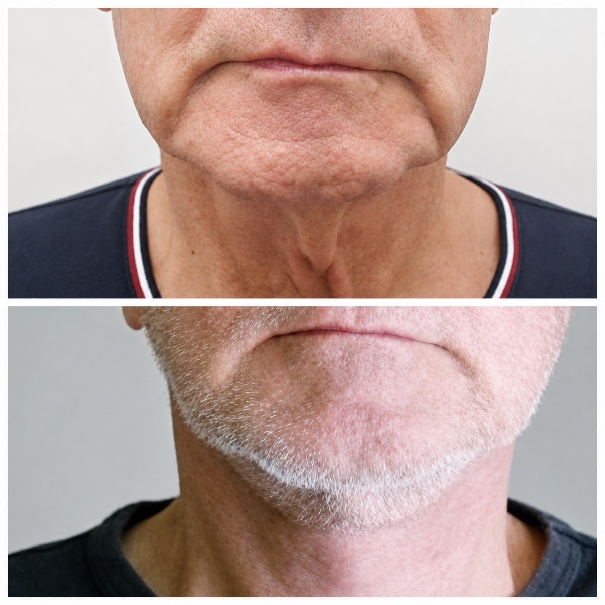 Resultados de lifting de cuello antes y después en Asia Cosmetic Hospital, contorno mejorado