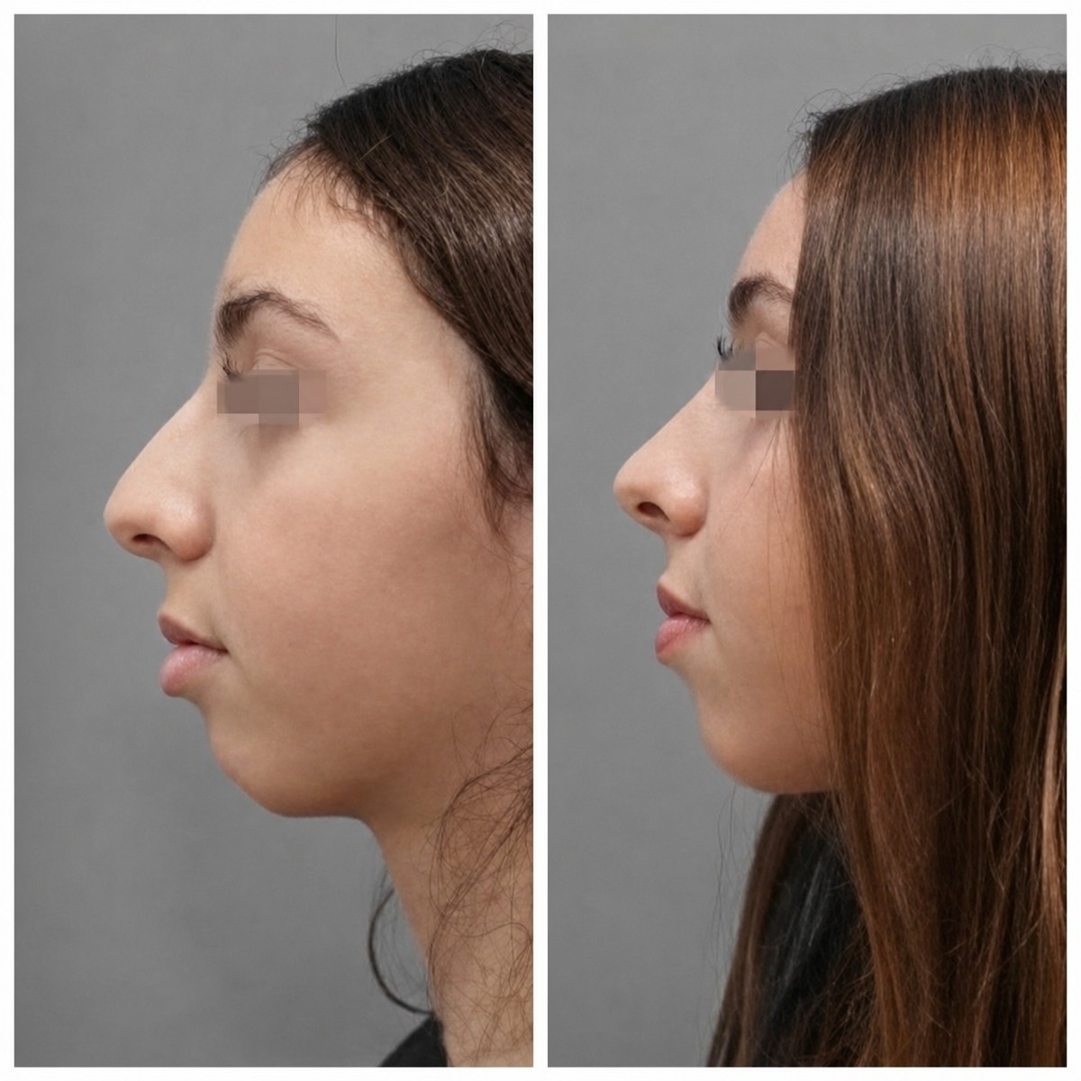 نتائج تجميل الأنف قبل وبعد في مركز أسوتا الطبي، تحسين شكل الأنف الجانبي