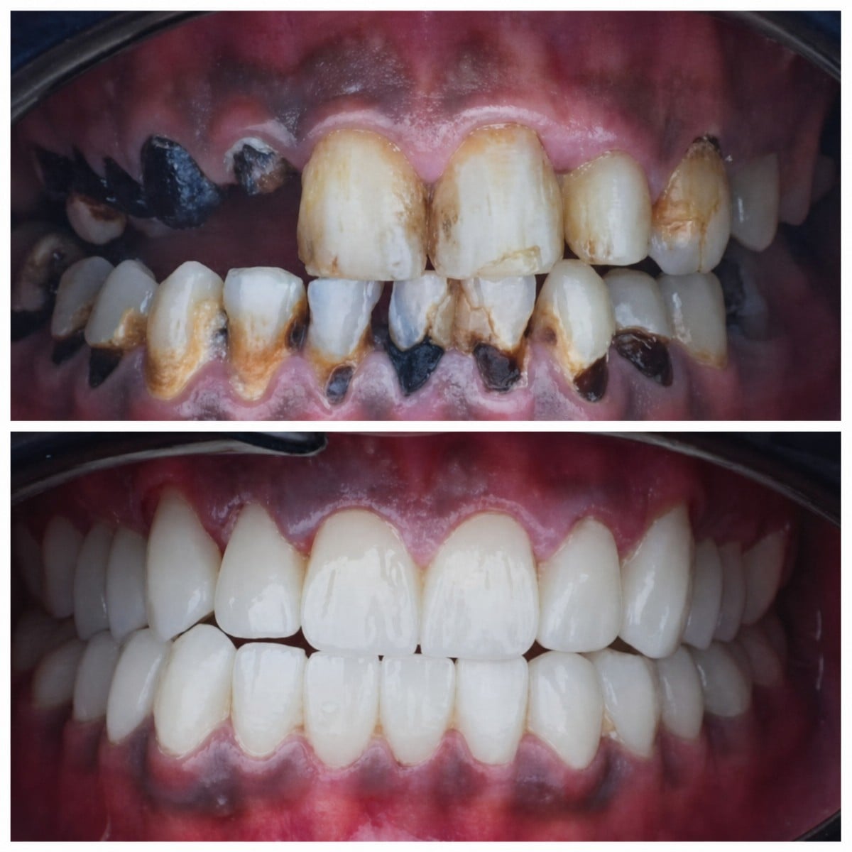 Resultados de Hollywood Smile antes y después en Omara Dental Centers – transformación total