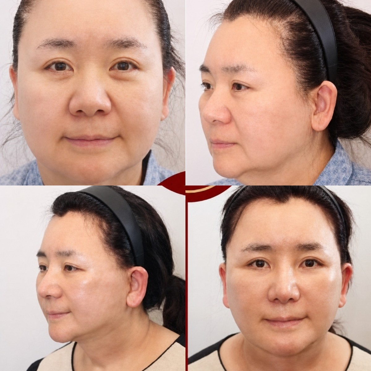 Resultados de minilifting facial antes y después en Returning Plastic Surgery, rejuvenecimiento