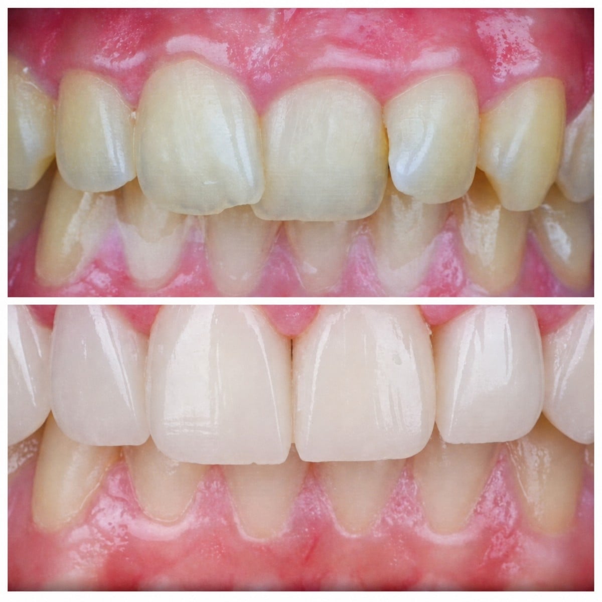 Resultado antes y después de carillas Emax en Omara Dental Centers, cambio de sonrisa