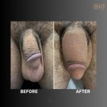 Before and after Genital PRP (O-Shot) results at ID Clinic Bangkok, visible enhancement