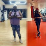 Before and after gastric balloon results at Dr. Islam Abdelkhalek's Clinic, visible weight loss