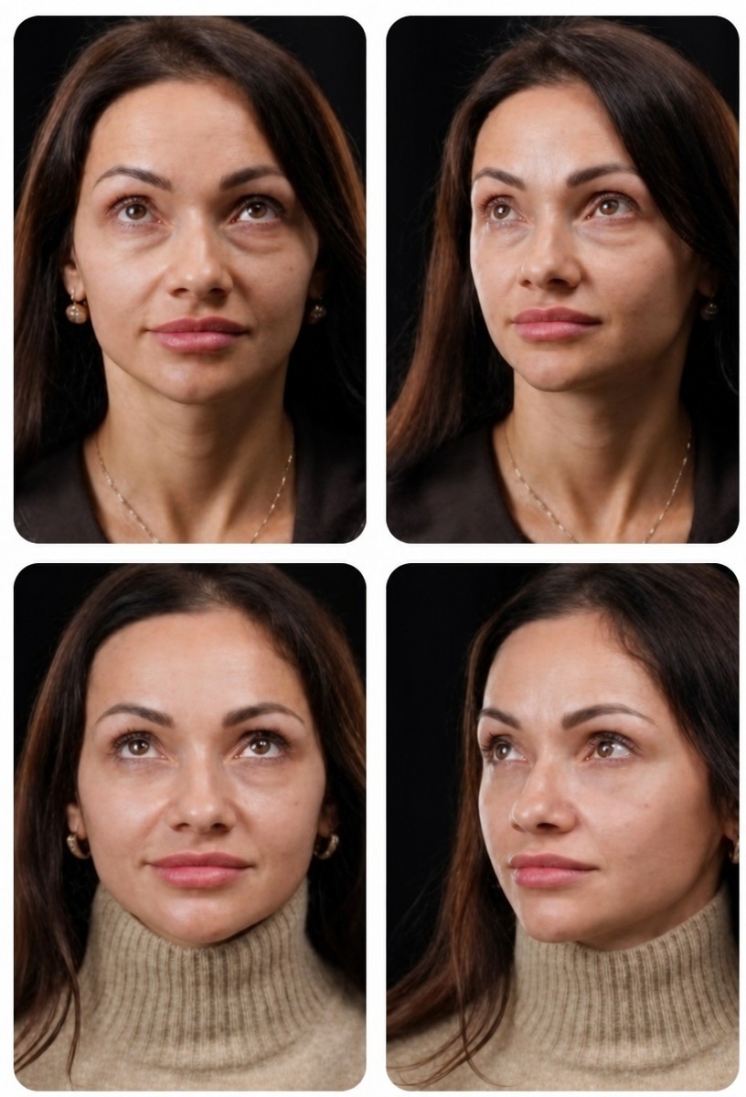 Resultados de blefaroplastia antes y después en Yurchenko Plastic Surgery Team, corrección de párpados
