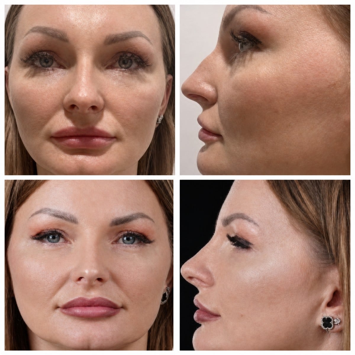 نتائج عملية تجميل الأنف قبل وبعد في Yurchenko Plastic Surgery Team، إعادة تشكيل الأنف