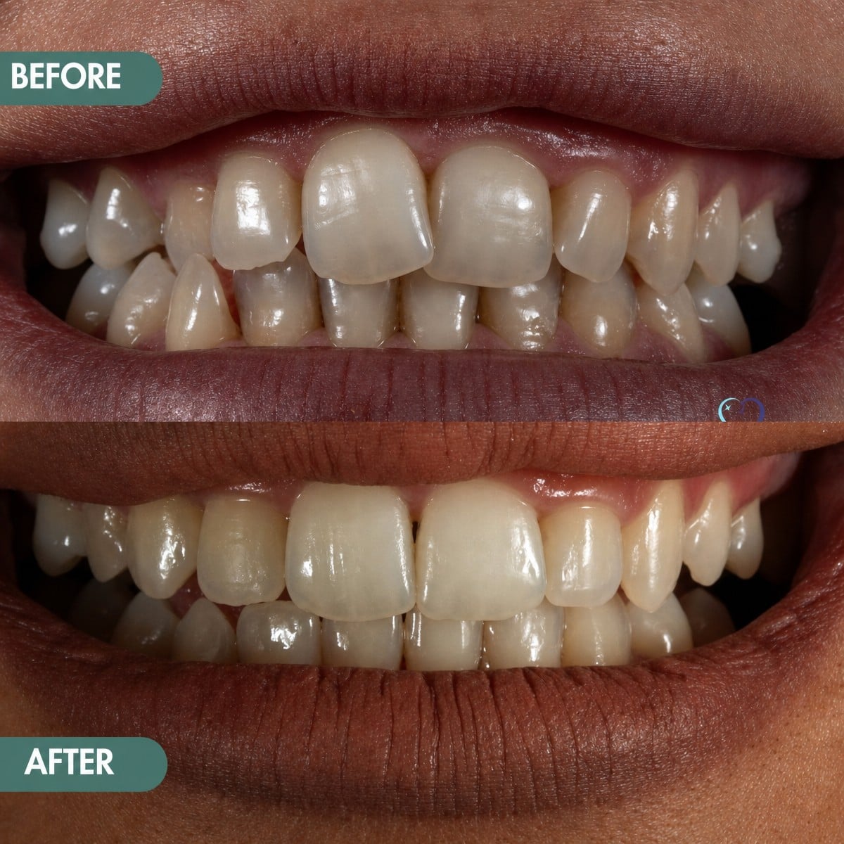 Resultados de antes y después de Invisalign en Grand Dental Hospital & Laboratory, alineación dental