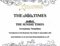 Asia Cosmetic Hospital featured in The Times and The Sunday Times Business City Guide