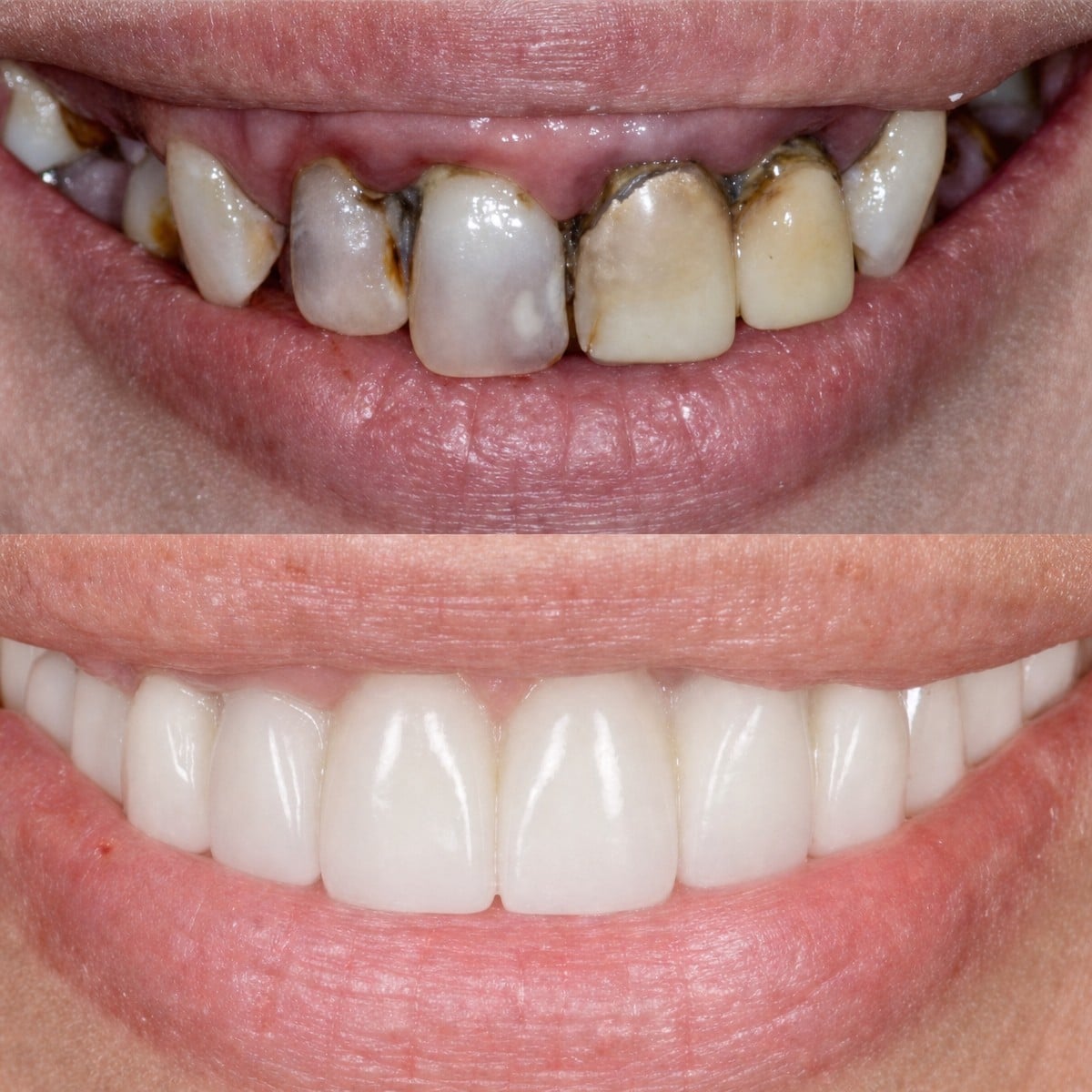 Resultados antes y después del tratamiento dental con sedación en BMC Dental Klinik