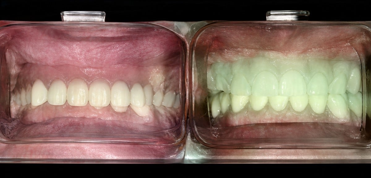 نتائج تنظيف الأسنان (إزالة الجير) قبل وبعد في Phuket Dental Studio وتحسن صحة الفم