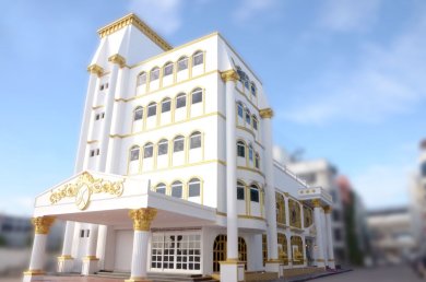 Vue extérieure de l'Asia Cosmetic Hospital, clinique moderne de chirurgie esthétique