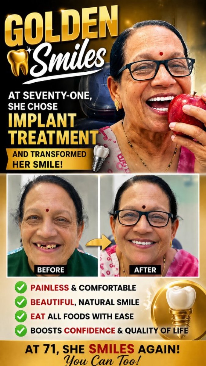 Resultados de implantes dentales antes y después en mujer mayor, transformación de sonrisa a los 71