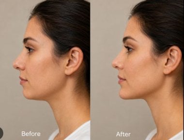 before-after photo chin-implants