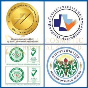 Asia Cosmetic Hospital certifications: JCI, ISO, Hospital Accreditation, Ministry of Public Health