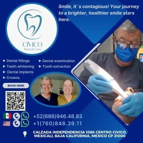 نتيجة تركيب تاج الأسنان في CIVICO DENTAL CARE MEXICALI، ابتسامة وأسنان محسنة