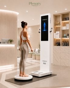 Analyse de la composition corporelle avec Visbody au Plenary Wellness Center pour évaluation santé