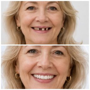 before-after photo dental-implant