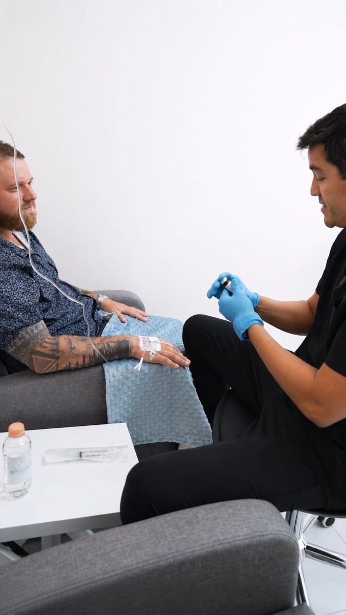 Sesión de terapia con células madre en Quantum Biohack, resultado del tratamiento intravenoso